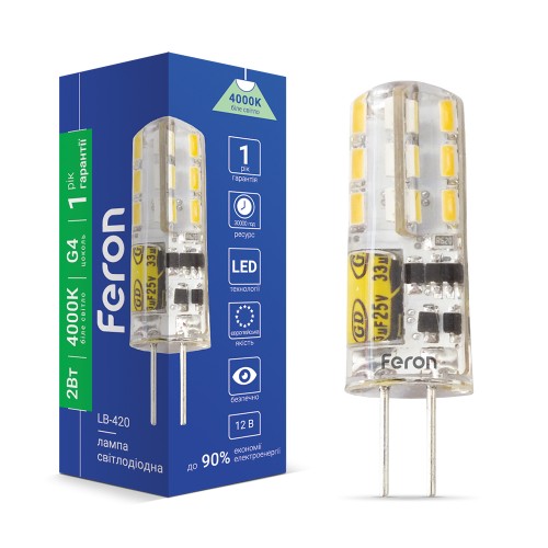 Світлодіодна лампа Feron LB-420 2Вт 12V G4 4000K