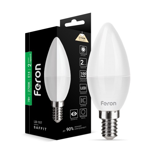 Светодиодная лампа Feron LB-197 7Вт E14 2700K