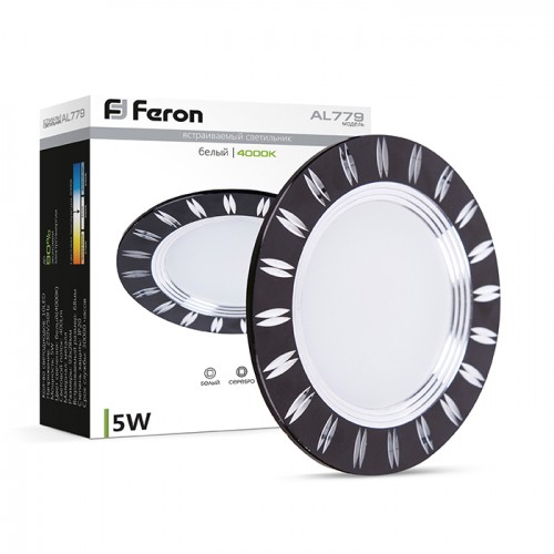 Светодиодный светильник Feron AL779 5W черный