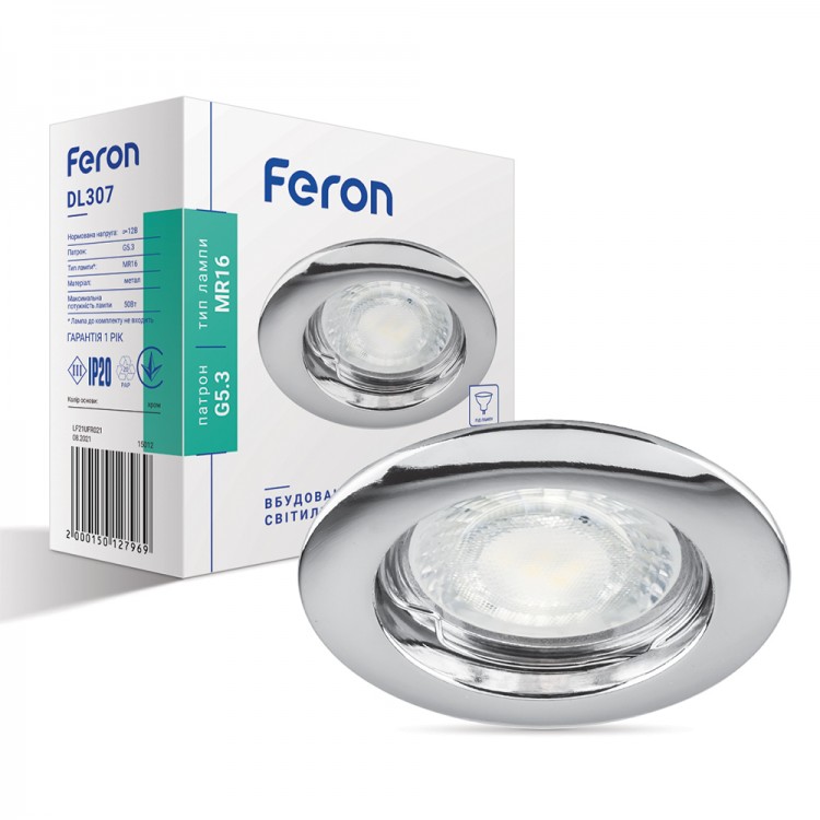 Встроенный светильник Feron DL307 хром