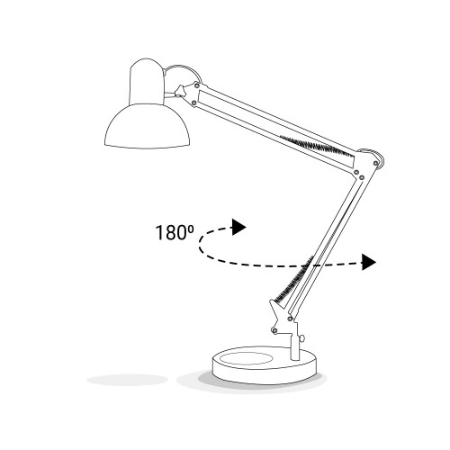 Настольный светильник Ardero DE1430ARD  на струбцине под лампу Е27 белый