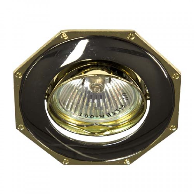 Встраиваемый светильник Feron 305Т MR-16 черный золото